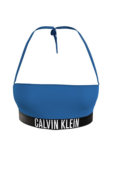 Calvin Klein Bikinioberteil - Blau - Mit Slogan