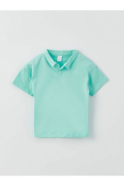 LC Waikiki Baby Polo Collar Short Sleeve Basic Baby Boy T-Shirt and Shorts Set of 2