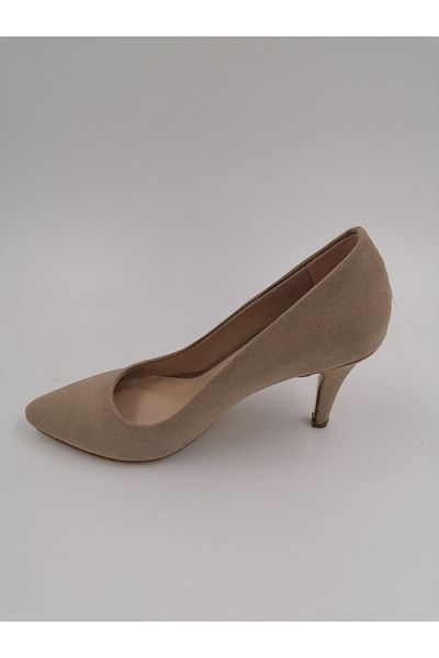 SOLMAZ Msm Nude Suede Toc Stiletto