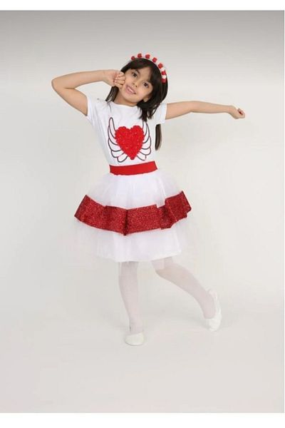 FATELLA Girl's 23 April 29 October 10 November 19 May Performance Outfit Patterned T-shirt Skirt Set