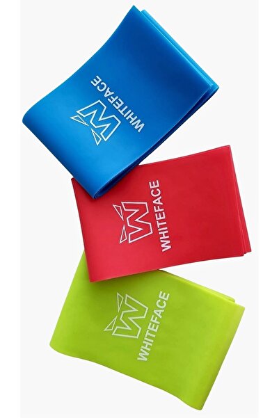 whiteface Set of 3 Pilates Bands (Light-Medium-Hard) 7.5 Cmx90 cm