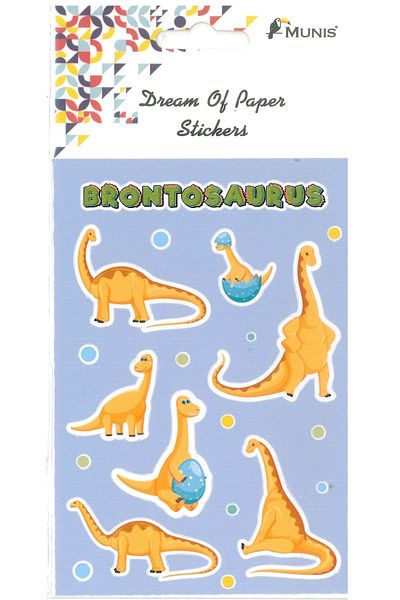 MUNIS Αυτοκόλλητο Dinosaur Brontosaurus (1 φύλλο, μέγεθος A6)