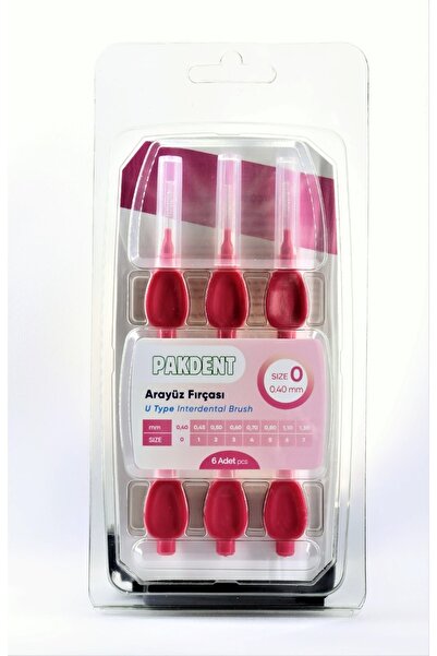 PAKDENT Arayüz Fırçası 0,4 Mm 6 'lı - Pembe