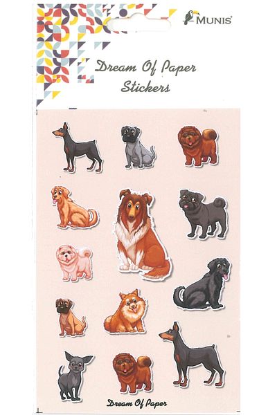 MUNIS Αυτοκόλλητο Dogs Dogs (1 Φύλλο, Μέγεθος A6)