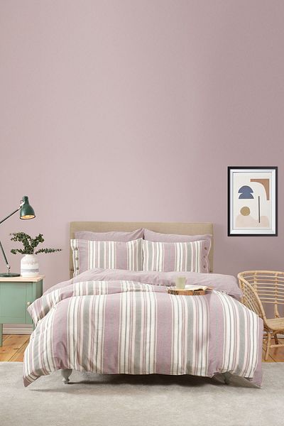 Karaca Home Vena Claret Red Double Yarn Painted Duvet Cover Set