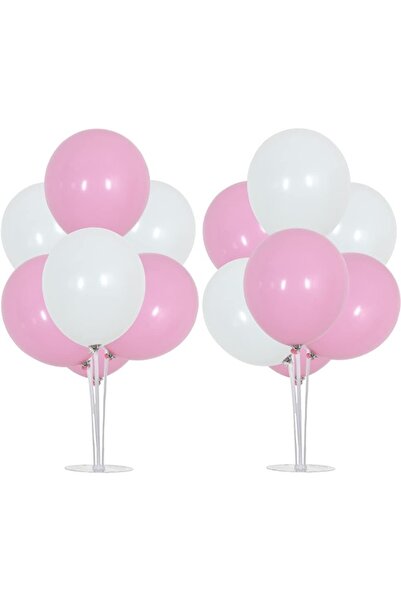 PARTİ SEPETİ Розов и бял балон