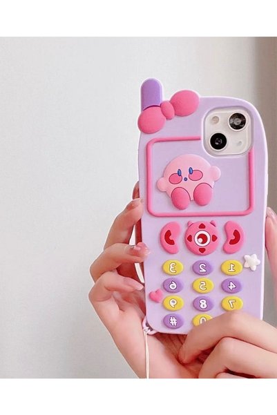 Aksesuarda Moda iPhone 14 Pro Max Compatible Cute Character Retro Dough Silicone Case