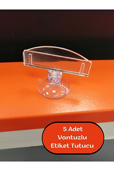 Genel Markalar (5 Adet) Vantuzlu Cama Yapışan Etiketlik, Cam Için Etiketlik, ...