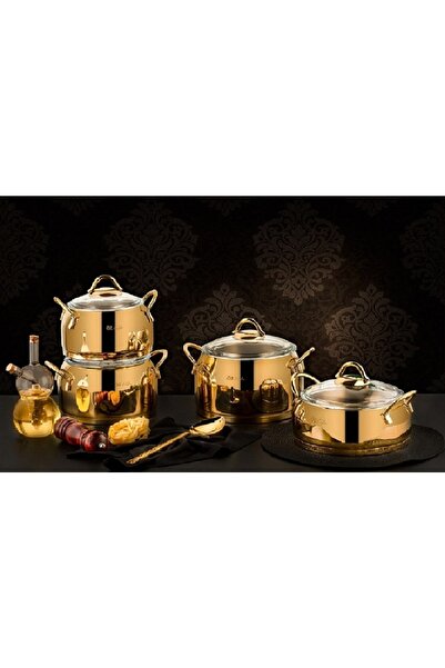 ÖZLİFE Ela 8 Parça Tencere Seti