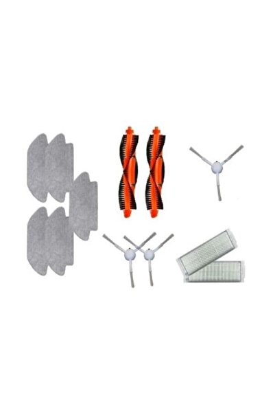 Xiaomi Mi Robot Vacuum Mop Pro Seti: 5 Fiber Mop Bezi Uyumlu  - 2 Hepa Filtre...