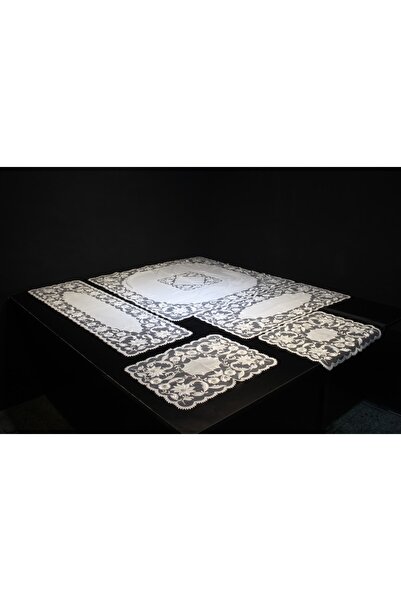 HUZUR ÇEYİZ طقم غرفة معيشة مكون من 5 قطع بنمط زنبق مصنوع يدويًا من الكنيسة