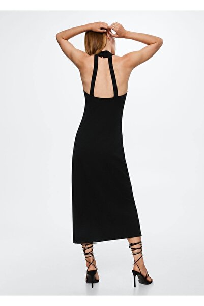MANGO Woman Sırtı Dekoratif Yırtıklı Elbise