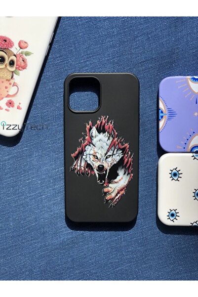 izzytech حافظة إطلاق آيفون 12 برو ماكس بنمط النمر والجزء الداخلي مخملي