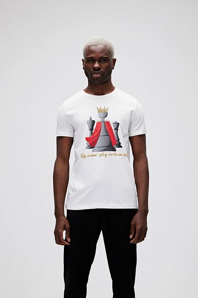 Bad Bear King Men's White T-Shirt