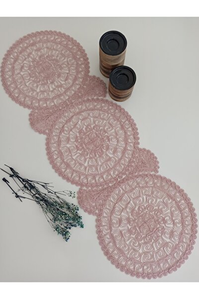 ŞENER HOME Kordone Işlemeli Lüks Runner - Versace Pudra