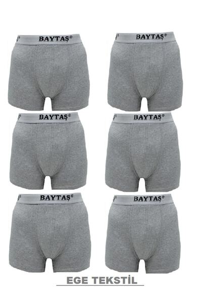 Pamuklu Ekonomik Likralı Erkek Boxer 6 Lı