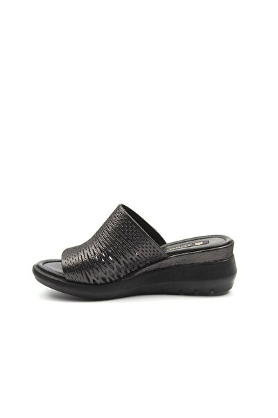 TOGO Gümüş Simli Kadın Comfort Terlik