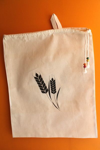 Emtory Home Large Size Spike Printed Hanging Linen Pulses & Bread Bag 50x40cm
