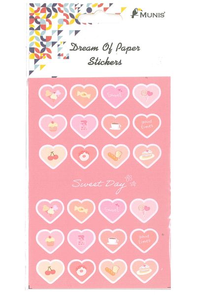 MUNIS Αυτοκόλλητο Sweet Day Heart (1 φύλλο, μέγεθος A6)