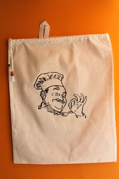Emtory Home Large Size Chef Printed Hanging Pulses & Bread Bag 50x40cm