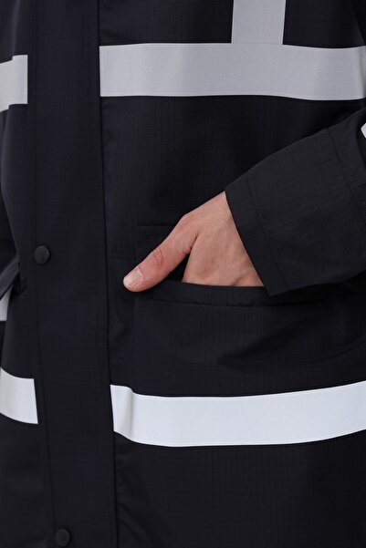 Uniprom Raincoat Reflective High Visible Navy Blue