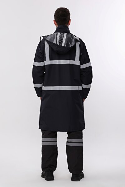 Uniprom Raincoat Reflective High Visible Navy Blue