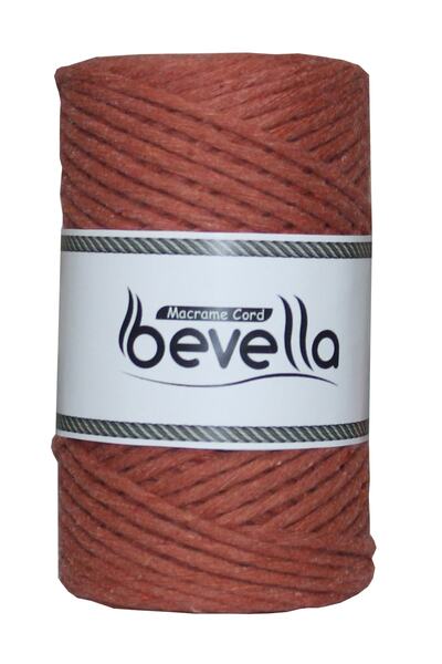 Bevella Macrame Cord Σχεδιασμένο σχοινί μακραμέ 3mm Μονό στριφτό σχοινί μακραμέ Σετ 4 τεμαχίων εκρού μουσταρδί πλακάκι Milk Coffee