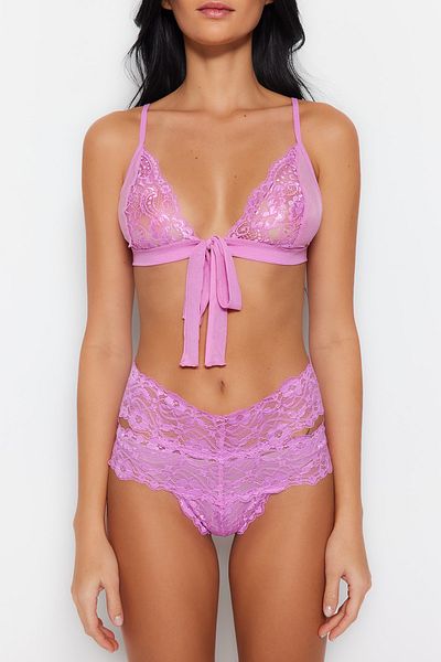 Trendyol Collection Underwear Set - Pink - Ajouré