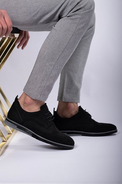 Riccon Ανδρικά παπούτσια casual0012206 Suede Black Black