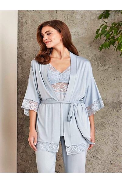 Pierre Cardin Set de pijamale pentru femei bumbac moale cu rochie din dantelă...