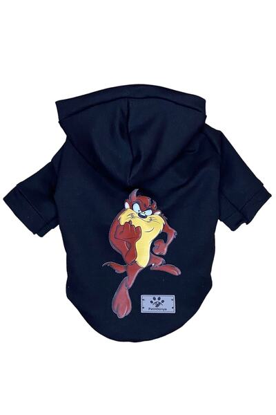 PetiliDünya ملابس ولباس للكلاب والقطط مع غطاء للرأس موديل وحش تسمانيا