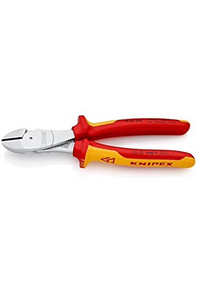 Knipex 74 06 200 Ağır Hizmet Yan Keski Çok Komponentli Kılıf Izolasyonlu, Vde Onaylı Krom Kaplama 2