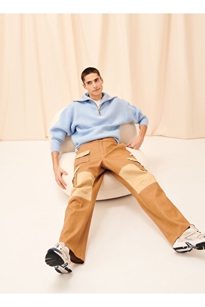 Calvin Klein Men's Lace-Up Brand Logo Sports Style Beige Sneakers Ym0ym00589-0f8