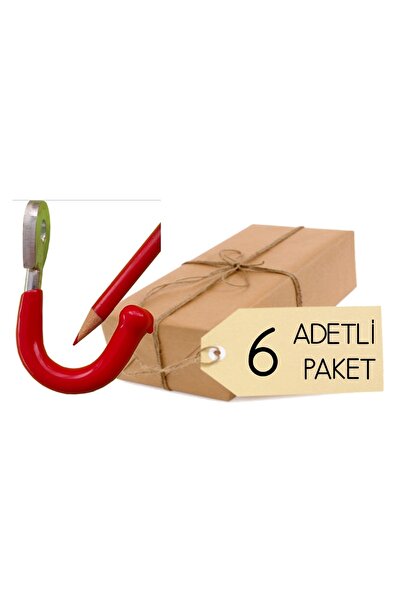 mintikbirler Okul Çanta Askısı 6 Adet - Kanca Çengel Duvar Sıra Demir Askı Ra...