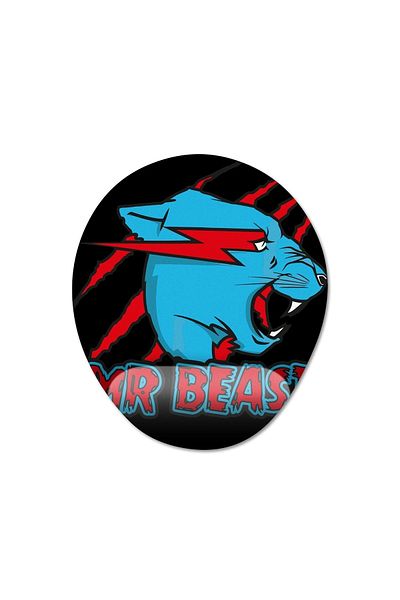 Pixxa السيد. نموذج لوحة ماوس مع مسند للمعصم من Beast - 19 بيضاوي