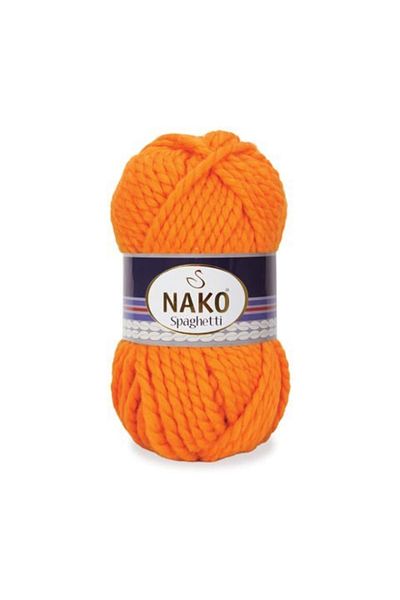 NAKO Spaghetti 93 5 Pieces Winter Rope Wool Orange