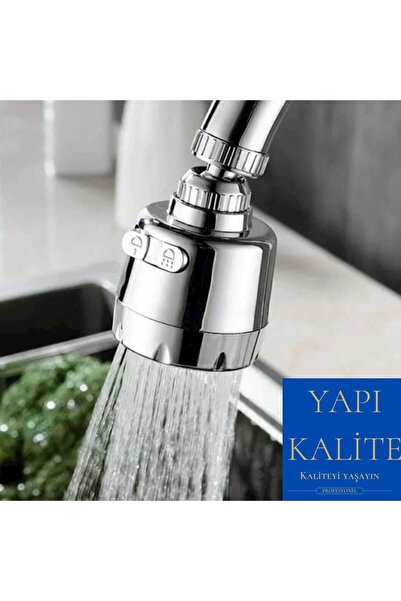 YAPI KALİTE 3 Fonksiyonlu 360° Oynar Musluk Başlığı Tasarruflu Başlık Krom
