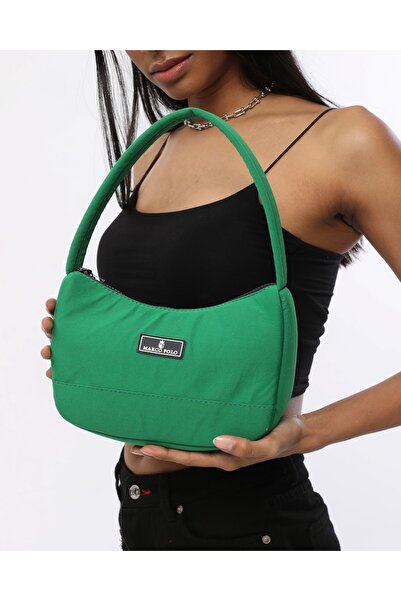 YUKES Marco Polo Yeşil Günlük Çanta Fermuarlı Yumuşak Kumaş Kanvas Baget Şık ...