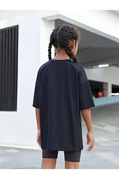 LePold Μαύρο κοριτσίστικο μπλουζάκι Califorina And Butterfly Printed