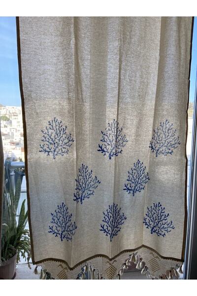 Mrmemo Hand Printed Lace Basement Linen Curtain