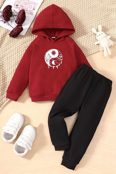 Muwen Butik Kid&#39;s Yin &amp; Yang Tracksuit Set