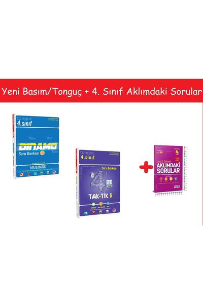 Tonguç Yayınları Tonguç 4. Sınıf Matematik Dinamo Soru Bankası & 4. Sınıf Tak...