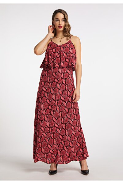 Faina Maxikleid mit Schlangen-Print