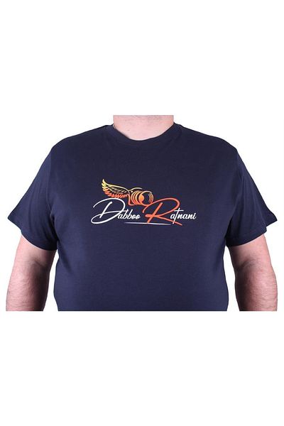 MocGrande Тениска с кръгло деколте Plus Size Wings 23112, тъмносиня