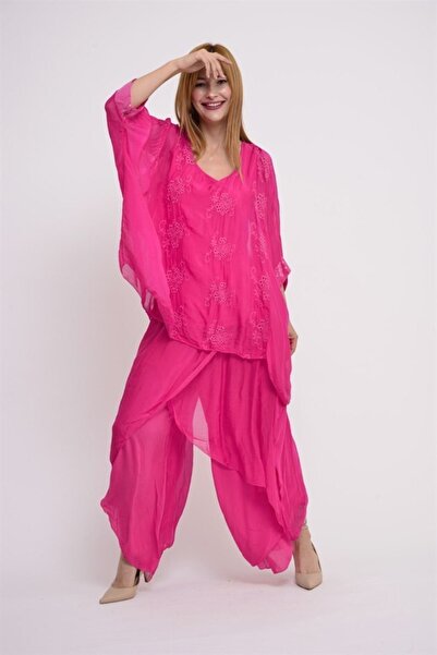 ZTO Kadın Ipek Şalvar Pantalon