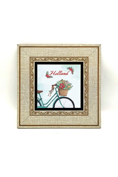 BAKSEPETE Netherlands Printed Mdf Framed Painting - 20Cmx20 cm Krt-031