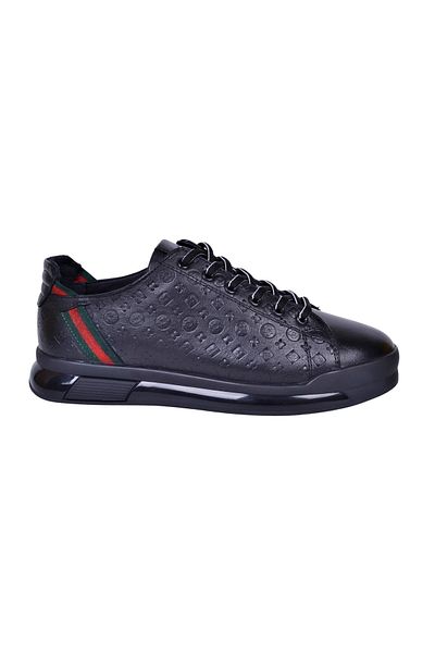 MARCOMEN 17276 Men's Black Leather Shoes
