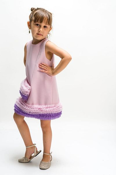WECAN EXCLUSİVE Girl's Dress with Colorful Frilled Skirt and Bag Birthday Dress
