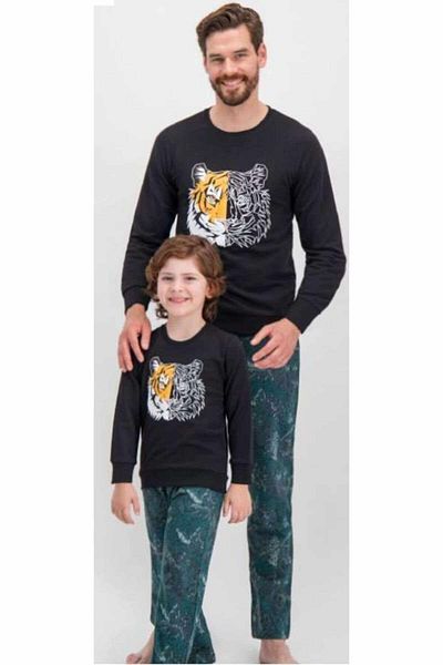 Arnetta Σετ παιδική αθλητική φόρμα ανδρικής Black Tiger Face