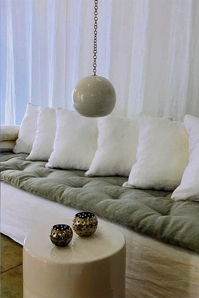 miyolin Linen Seat Pad, Washable Mattress, Linen Seat Cushion, Fiber Filled Seat Cover, 180x70